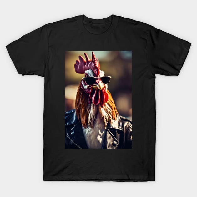 funny rooster T-Shirt by helintonandruw